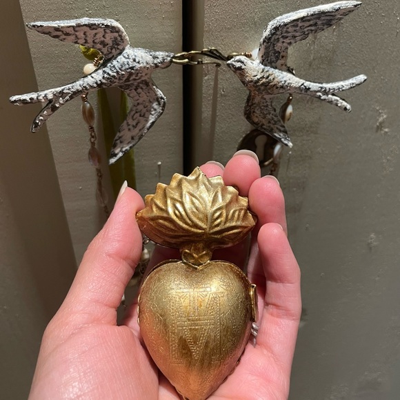 French Reliquary Inspired Sacred Heart Brocante Charlotte antique Limited qty - Picture 13 of 15